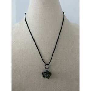 crystal flower pendant necklace